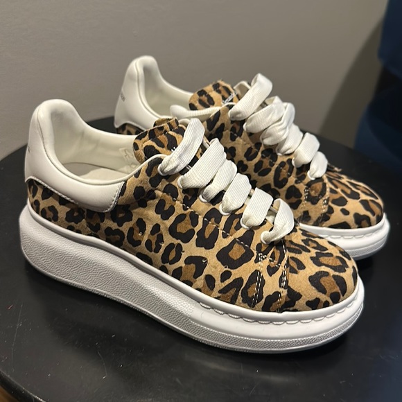 Alexander McQueen Shoes New Kids Leopard Alexander Mcqueen Sneakers